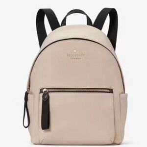 Kate Spade Cream Backpack with Black Straps